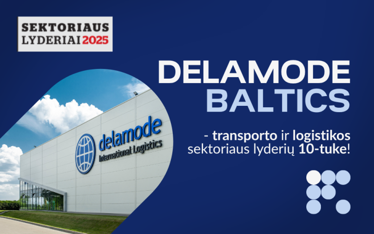 Delamode Baltics transporto ir logistikos sektoriaus lyderių dešimtuke.
